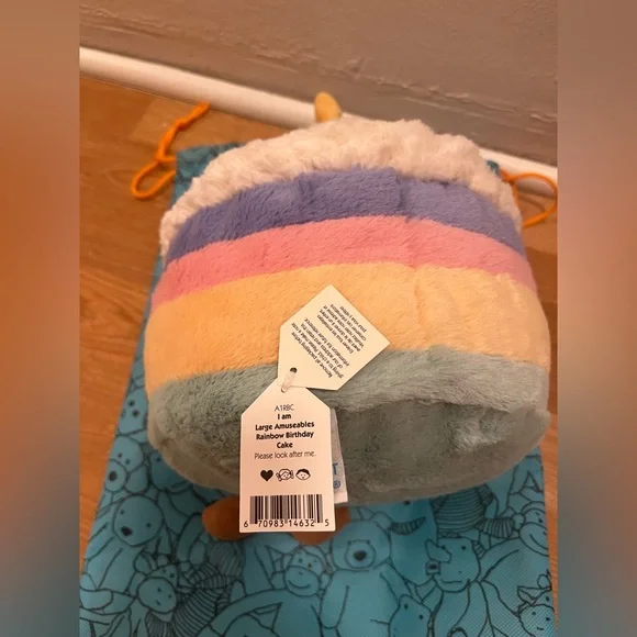 Jellycat Authentic Amuseables Rainbow Birthday Cake – Large Size - Picture 3 of 5